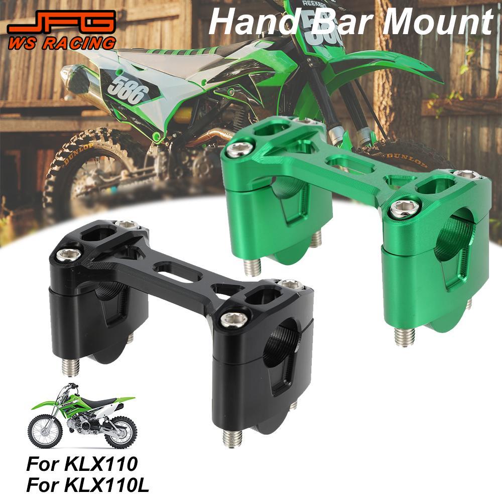 Handlebar Riser Mount For KLX Motorcycles Accessories 22mm CNC Handle Bar Riser Clamp Mount For Kawasaki KLX 110 110L Dirt Bike