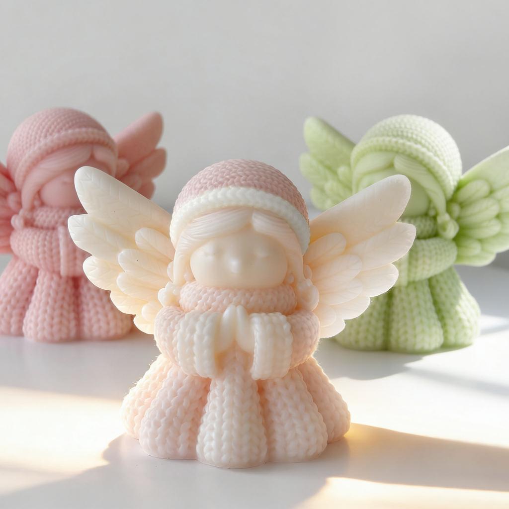 DIY Angel Girl Aroma Candle Silicone Mold Handmade Soap Gypsum Resin Mold Prayer Girl Home Decor Plaster Crafts Making Mould