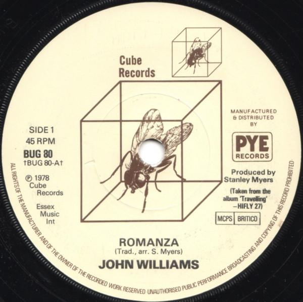 7inch Record JOHN WILLIAMS - Romanza BUG80 Cube Records 1978 UK Classical Used