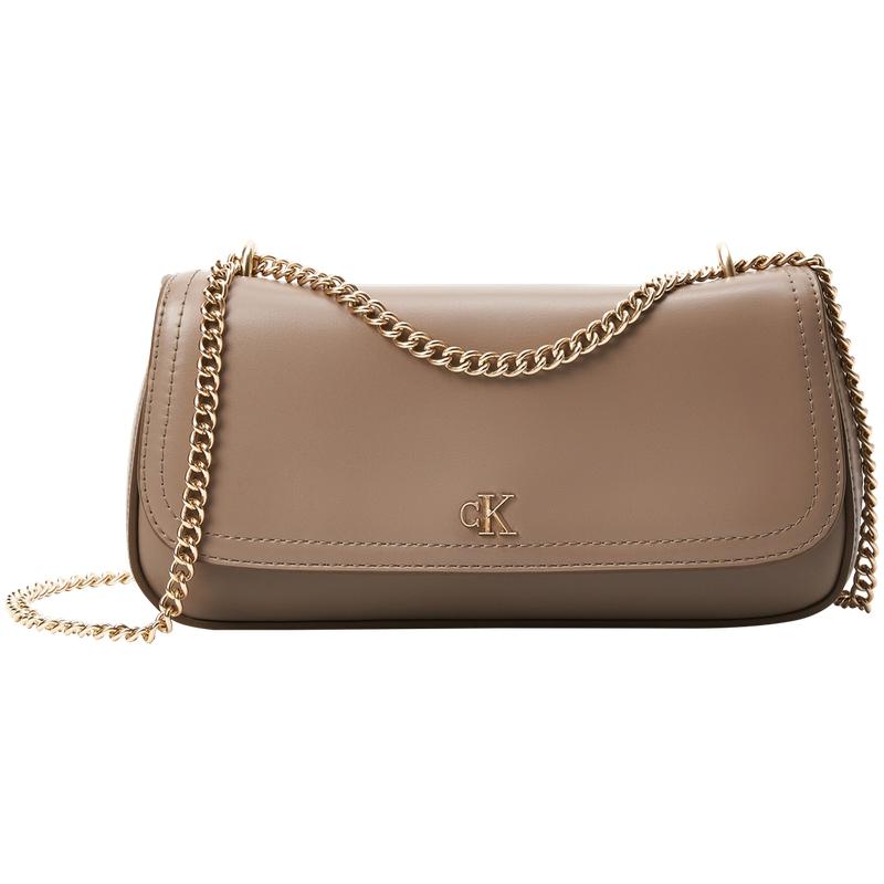 Calvin Klein Elegant Commuter Letter Shoulder Bag Women bags Sandstone-Brown 4F3172G-VFU Basic Set (Bag)