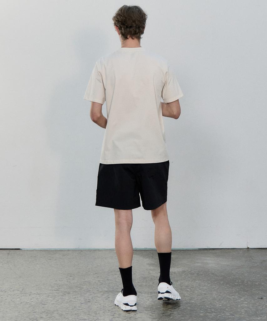BASIC HOUSE Cool Sorona Regular Fit Round Neck Short Sleeve T-Shirt Ivory Lzts3107