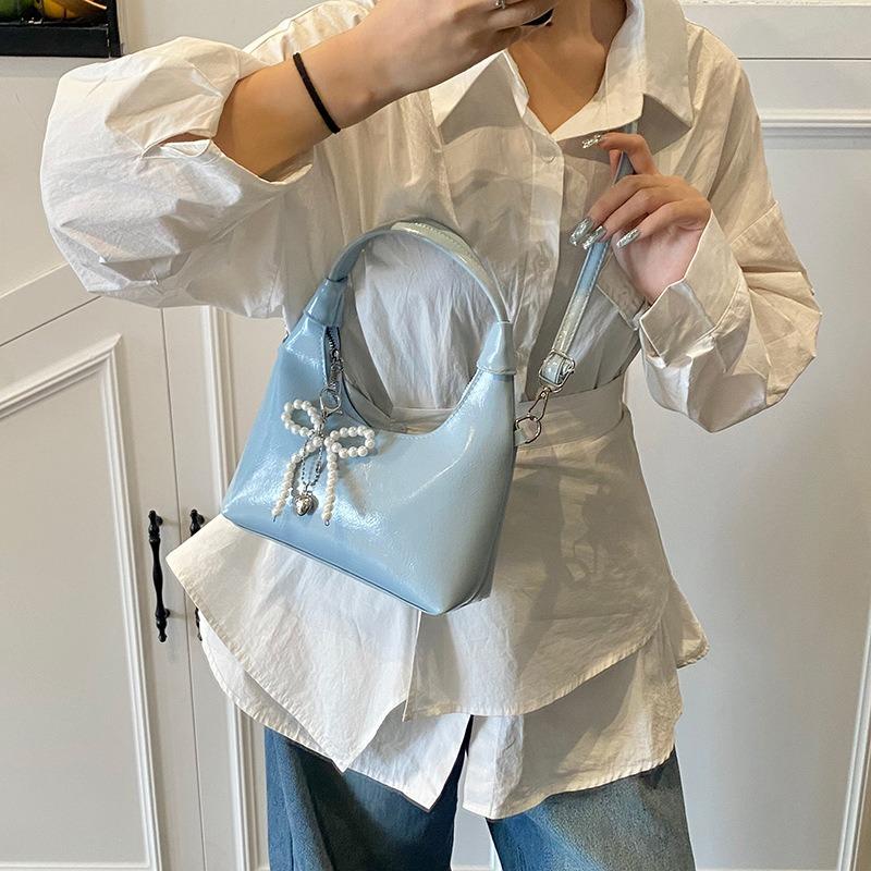 New summer chain niche texture handbag shoulder messenger bag popular versatile crescent bag women