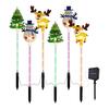 Christmas Tree Lights Solar Stake Lamp Animated LED Lawn Decor Soft Warm Lighting for Garden Path Holiday Display Lights