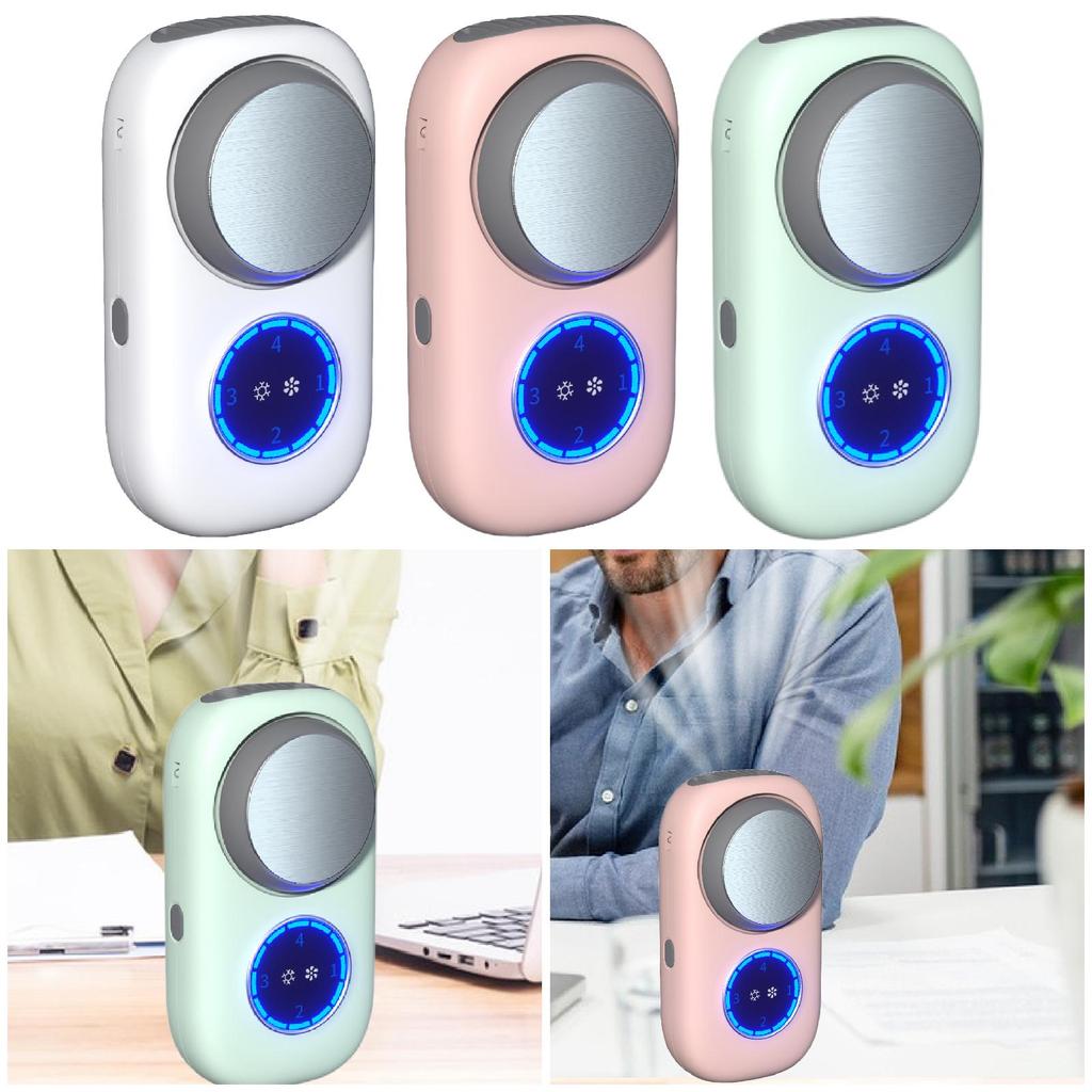 Tragbarer Mini-Handventilator Geräuscharm Nacken-Hängeventilator Mehrzweck-Persönlicher Ventilator für Drinnen Draußen Reisen Zuhause Büro Camping