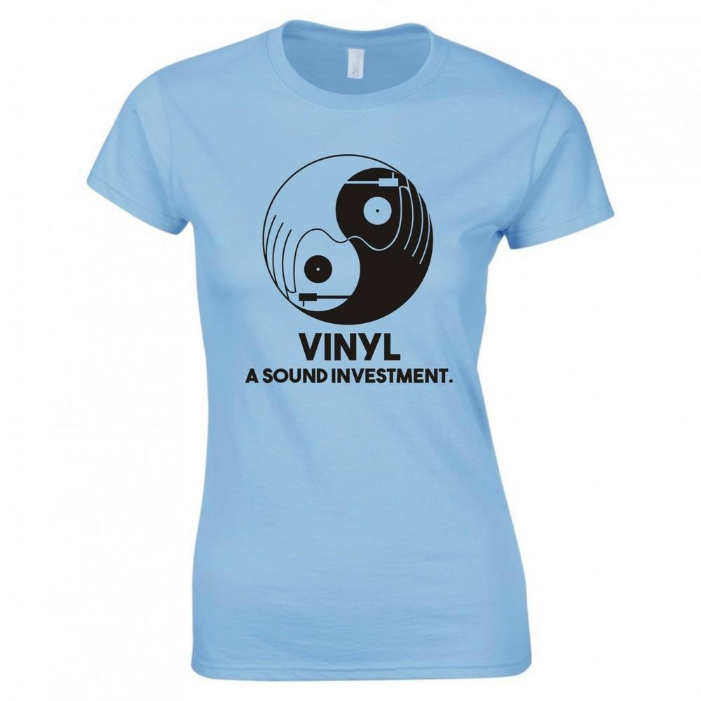 Funny Music Vinyl A Sound Investunisext Skinny Fit TShirt S