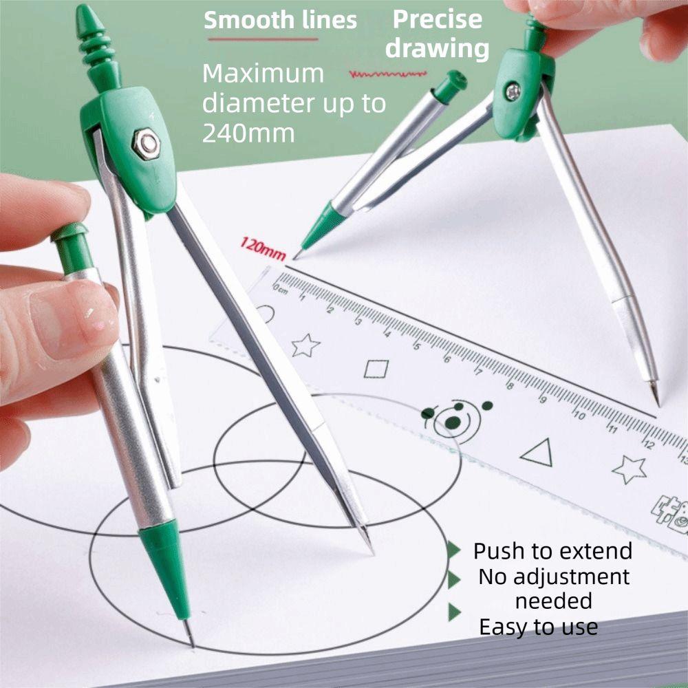 8Pcs/Set Multifunctional Ruler Compass Set Student Stationery Gift Student Drawing