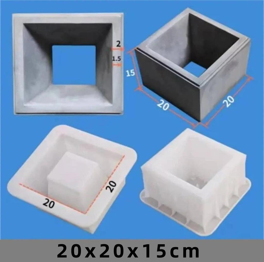 Cement Antique Hollow Brick Mold 20*20*6cm 3D Carving Anti-Slip Concrete Plastic Paving Mold Cement Leveling Shovel Paving Tools