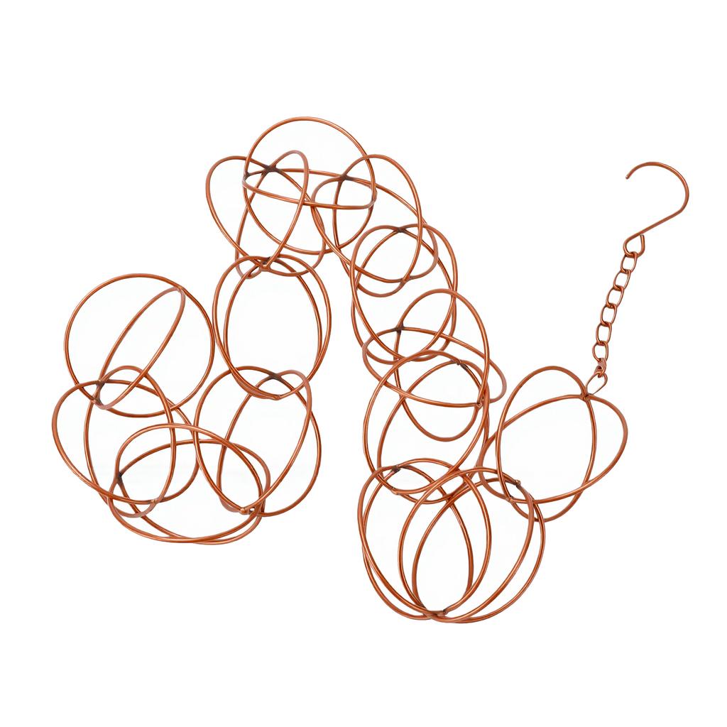 Rain Chain Ring Style Decorative Metal Gutter Rain Chain for Outdoor Garden Balconies Parks Round Ring