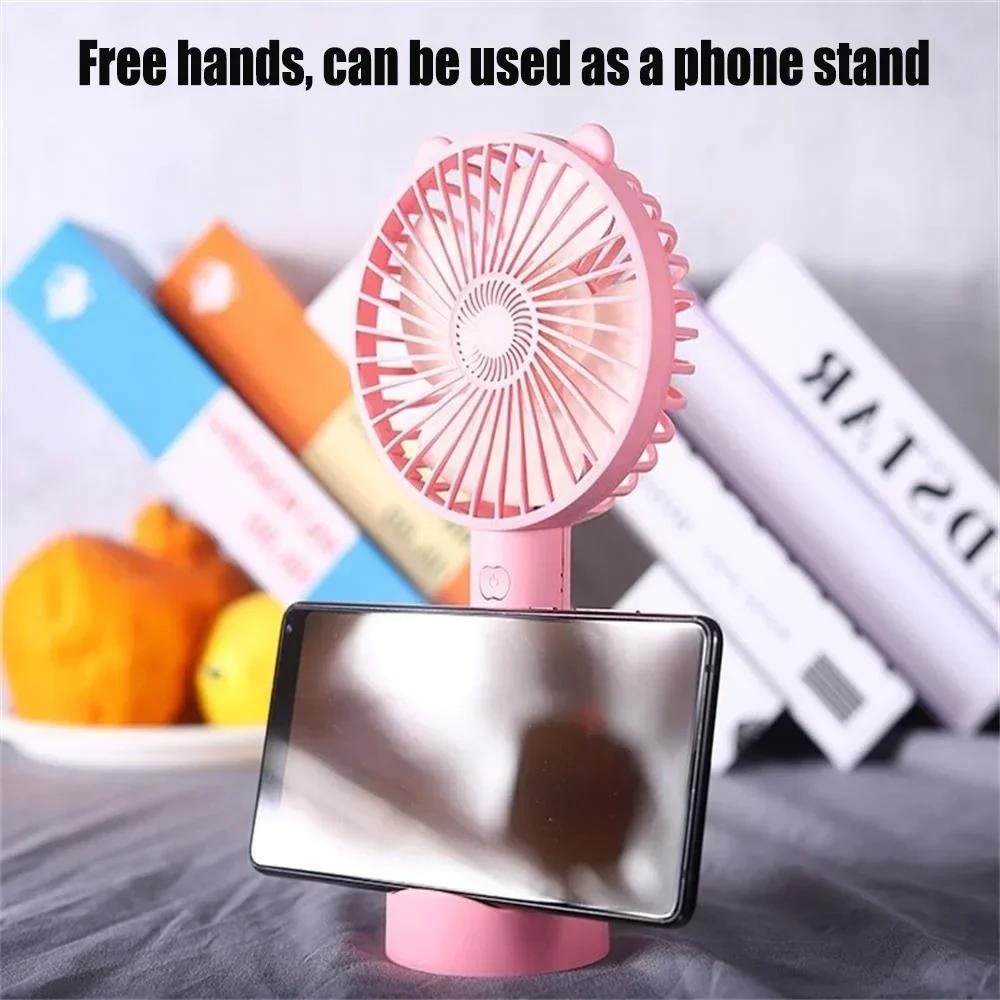 USB Mini Handheld Fan Cooler Portable Small Charging Fan Mini Desktop Charging Silent Dormitory Office Student Gift Long-lasting