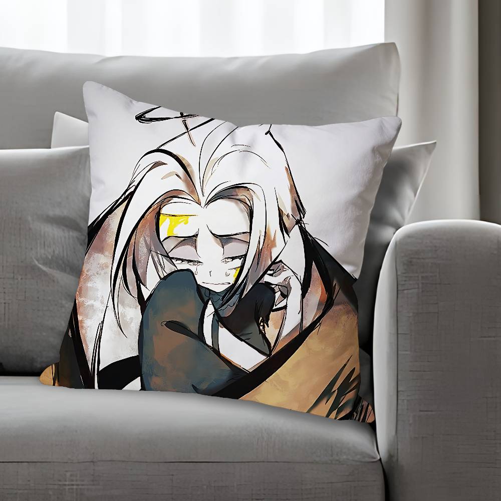 

Lute HHazbinES Anime Celebrity Merchandise AllMatch Printed Pillow Case Sofa Car Office Room Decoration Protector 30x30 cm