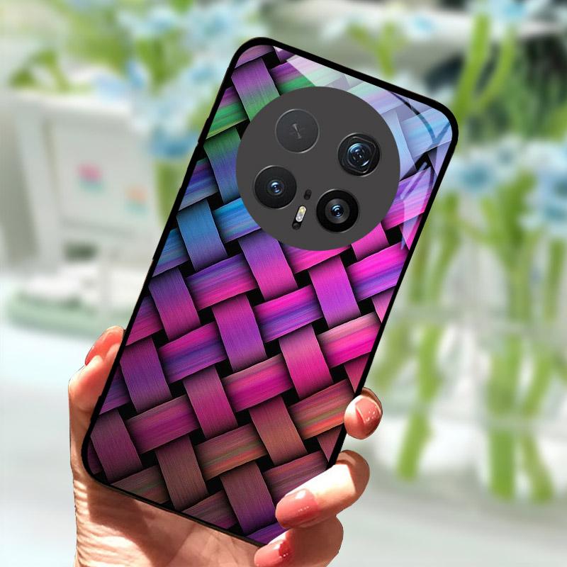 

Case For Honor Magic 8 Pro 7 7Pro 6 Lite 5G Luxury Tempered Glass Back Cover For Magic7 6Pro Stylish Shell Bumper Magic8Pro Capa Honor Magic6 Lite