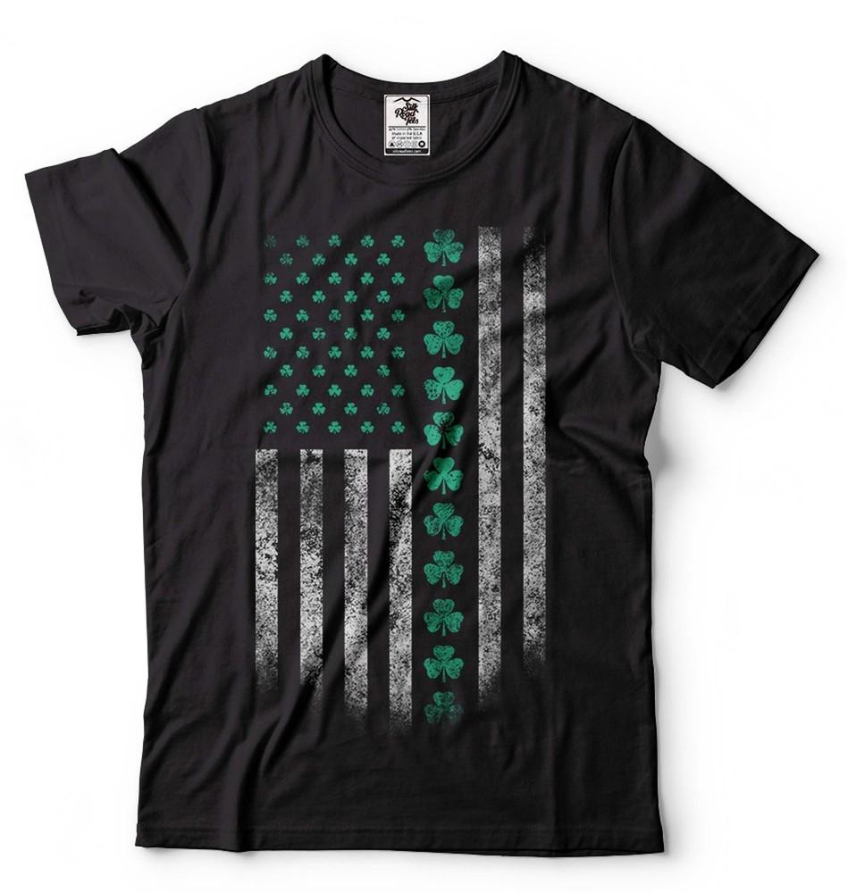 Saint Patricks Day Tshirt Irish Ireland USA Flag Tee St Patricks Day  gifts Unisex T-Shirt S