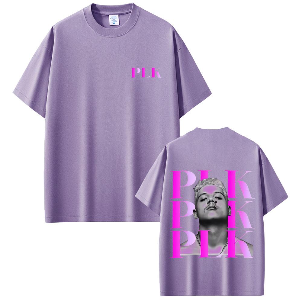Rapper Plk Face Graphic Tshirt Men Women Fashion Pop Music Streetwear Mens Casual Cotton T Shirts Unisex Vintage Hip Hop Tees