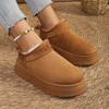 Women's Ankle Boots with Suede Upper and Short Plush Lining. Simple and Versatile Style. Suitable for Casual Wear Snow Boots.