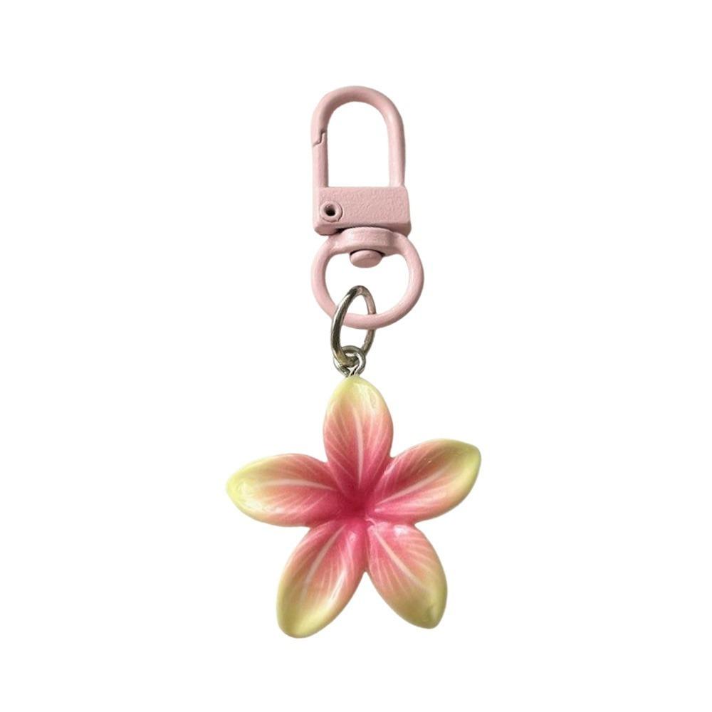 Cute Resin Flower Keychain Colorful Car Key Ring Floral Backpack Hanging Decoration