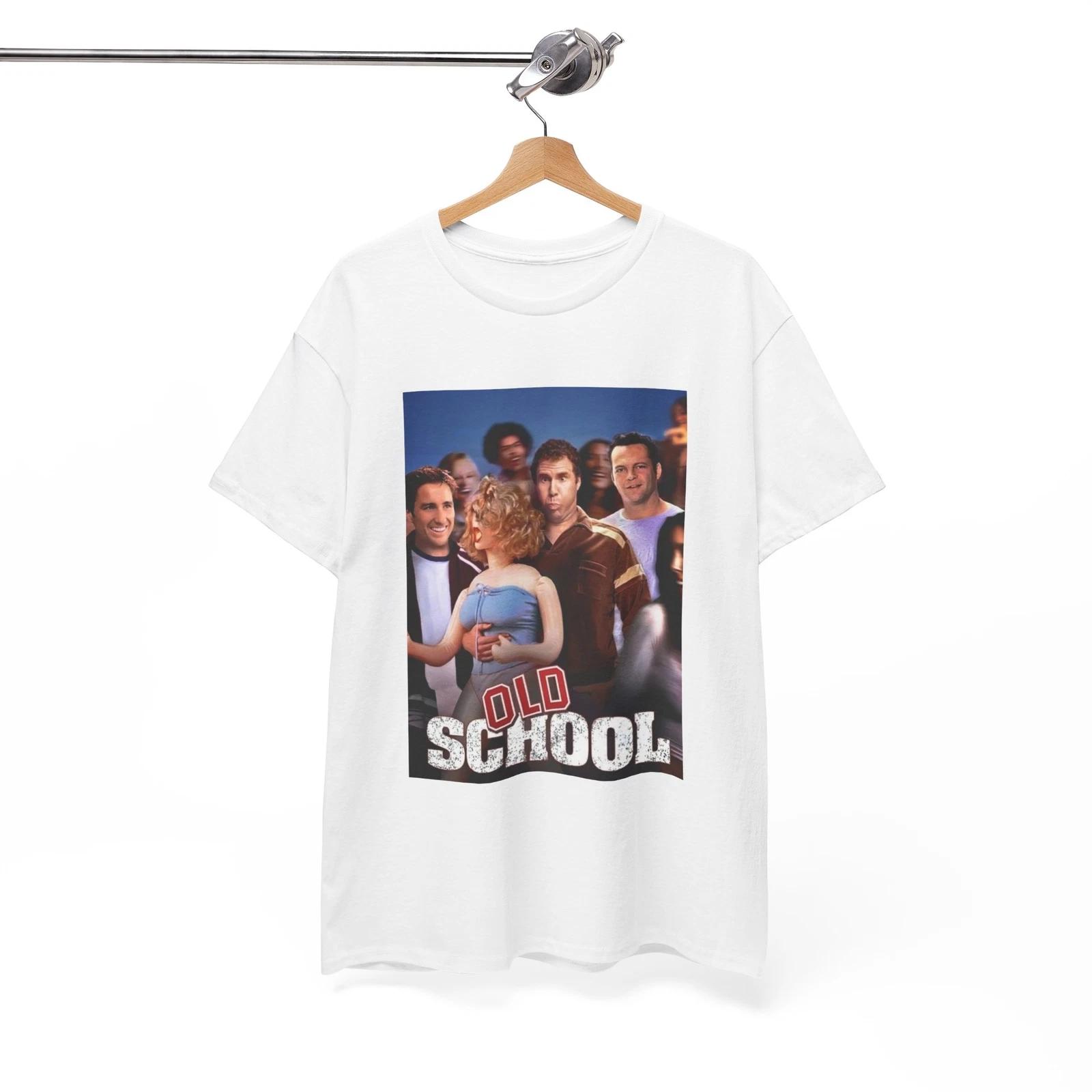 Old School Tshirt Retro Movie Poster Will Ferrell Unisex Heavy Cotton Tee 2XL