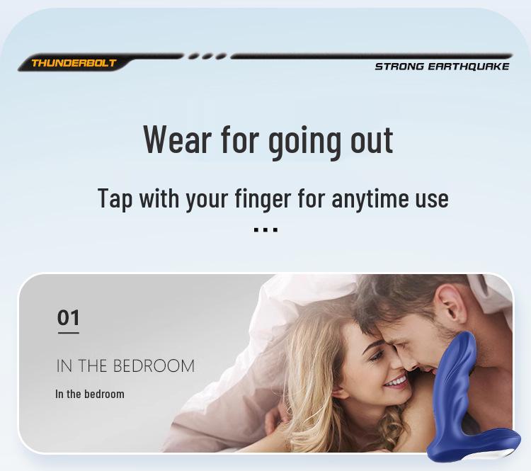 Thunder Dual Vibration Wireless Remote Silicone Butt Plug for Men & Women