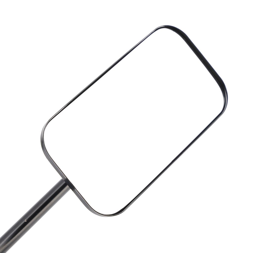 Schwarze Retro-rechteckige Spiegel mit Klemme für Cafe Racer Bobber Chopper Tracker