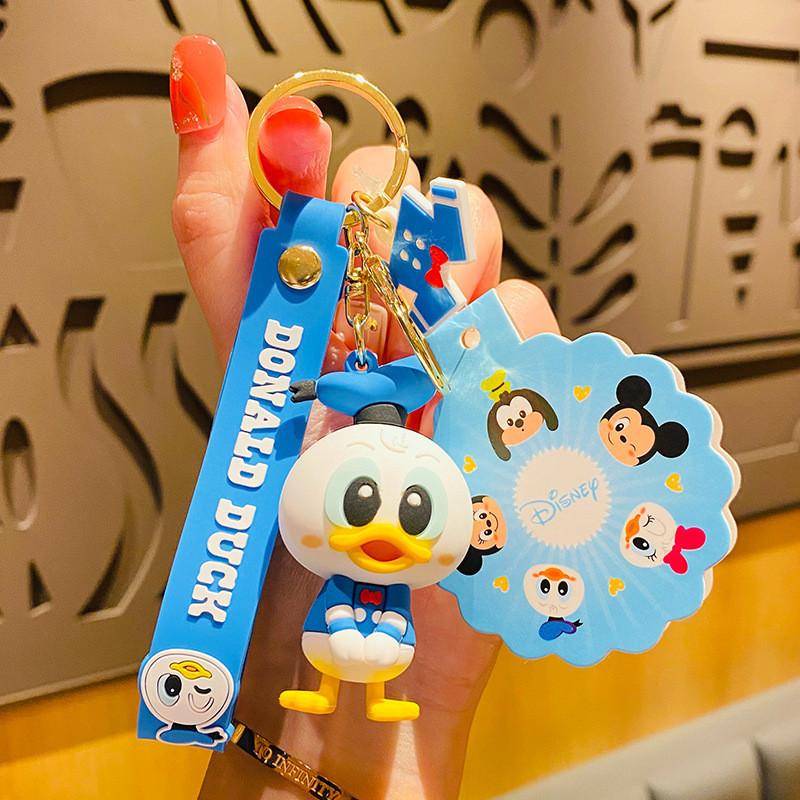 Adorable Disney Cartoon Strawberry Bear Keychain Cute Bag Charm Stylish Car Accessory