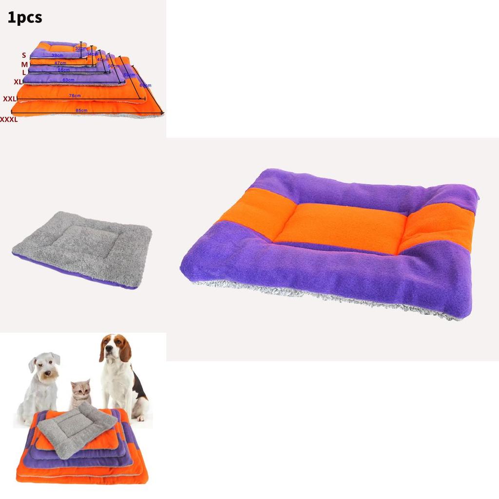 Pet Bedding Mat With Pp Cotton And Flannel For Dogs And Cats Winter Comfort