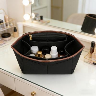 Organizer Inserimento per Borsa in Feltro con Multi-scomparti Inserto per Borsa Organizer per Portafoglio con Tasca con Cerniera per Portafoglio Borsa da Donna