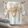 2pcs European Palace Art Deco Print Curtains – for Bedroom   Living Room   Kitchen & Home Decor