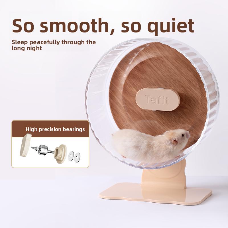 Hamster Exercise Wheel Ultra Silent Large Running Toy for Cage Accessory Noiseless Metal Spinner for Small Animal Fitness