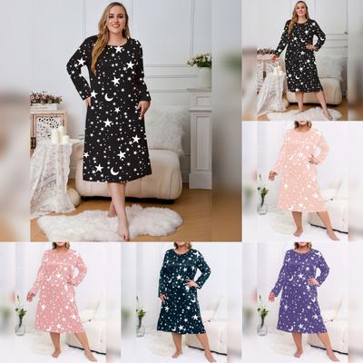 Noční košile pro ženy plus size - Ležérní pohodlné domácí oblečení na spaní