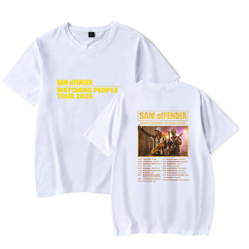 Sam Fender 2026 Tour People Watching Merch Tshirt 2026 tour Merch Cool Print Tops for Unisex and Women Streetwear S