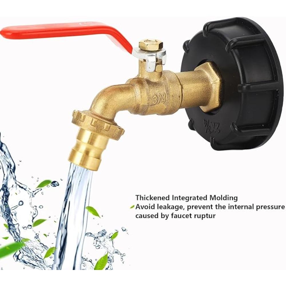 IBC Tank Brass Tap Adapter S60X6 Thread 10mm Garden Hose Connect Faucet Tank 1000 Liter IBC Tank Valve Fitting