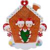 Christmas Tree Card Pendant (3 Pieces, Biscuit House for a Family of 4)