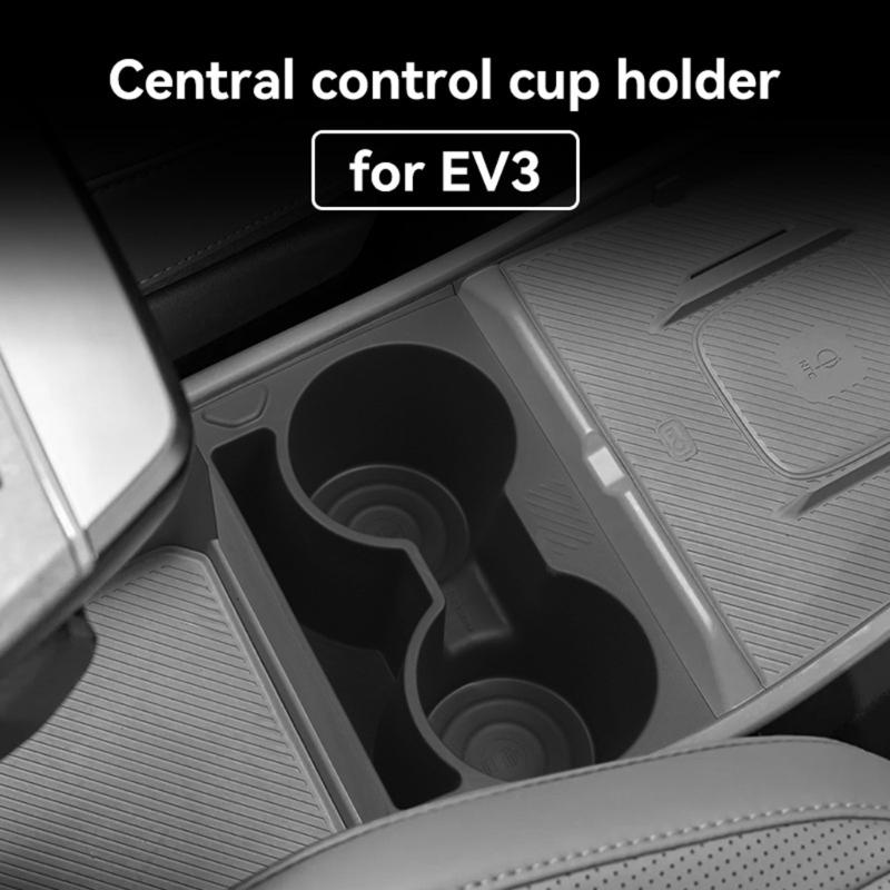 Central Control Beverage Holder Water Cup Holder for EV3 2024-2025 Cup Holders Auto Accessories Quick Installation