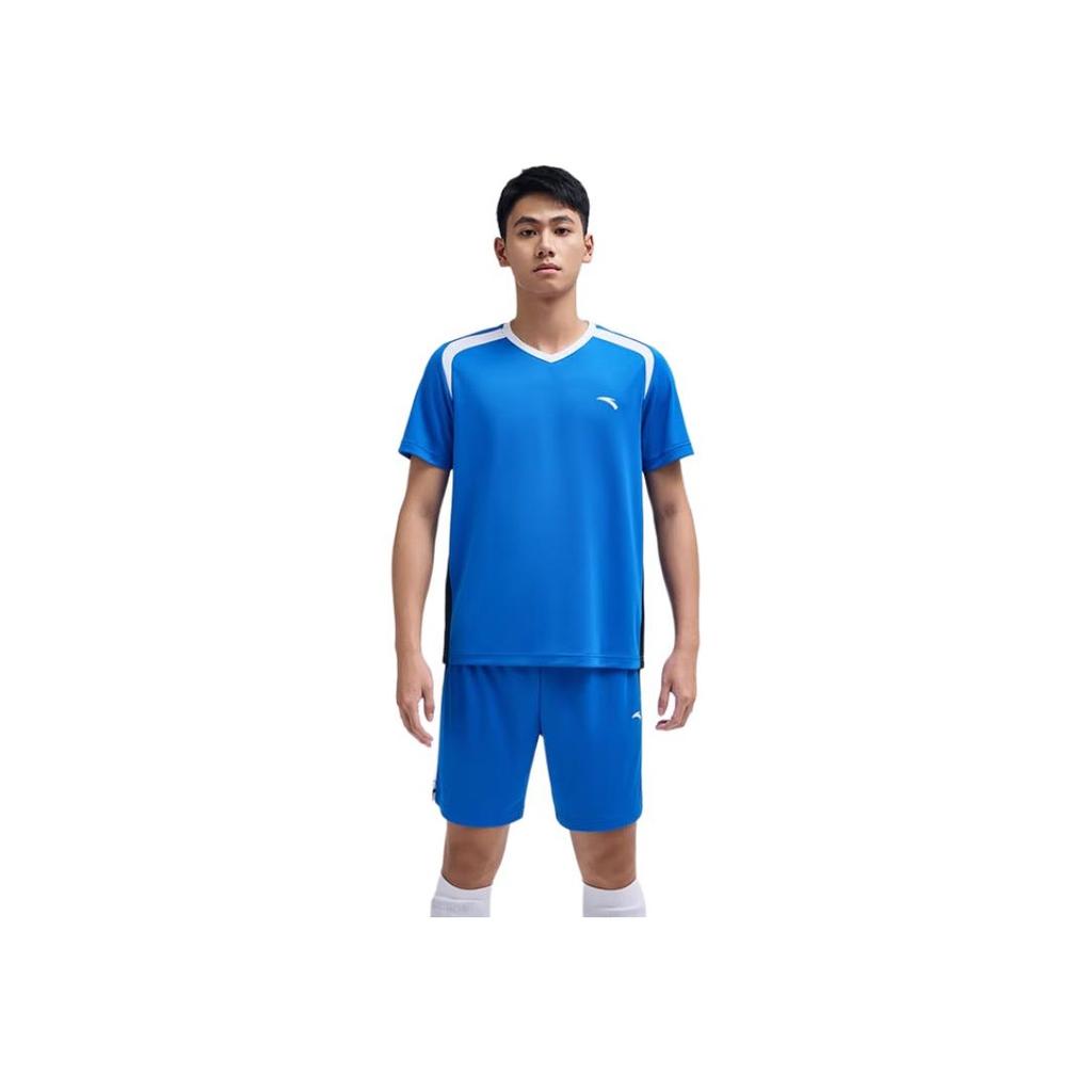 Anta Training Series Soccer Sports Loose Breathable Soccer Suit Men Sportswear Storm-Blue 952327203-3