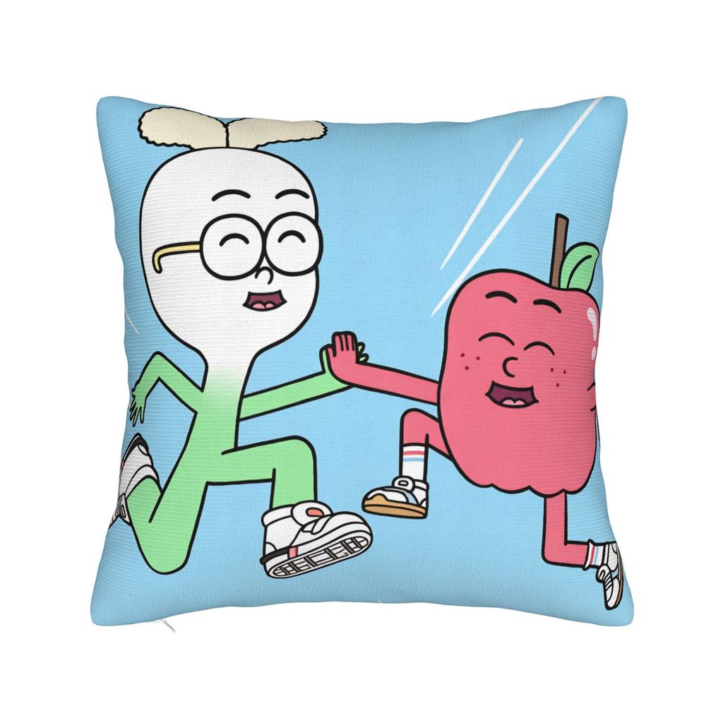Apple and Onion Pillow Cover Comfy Cushion Cover Funny Pillow Case For Office Car Home Decor