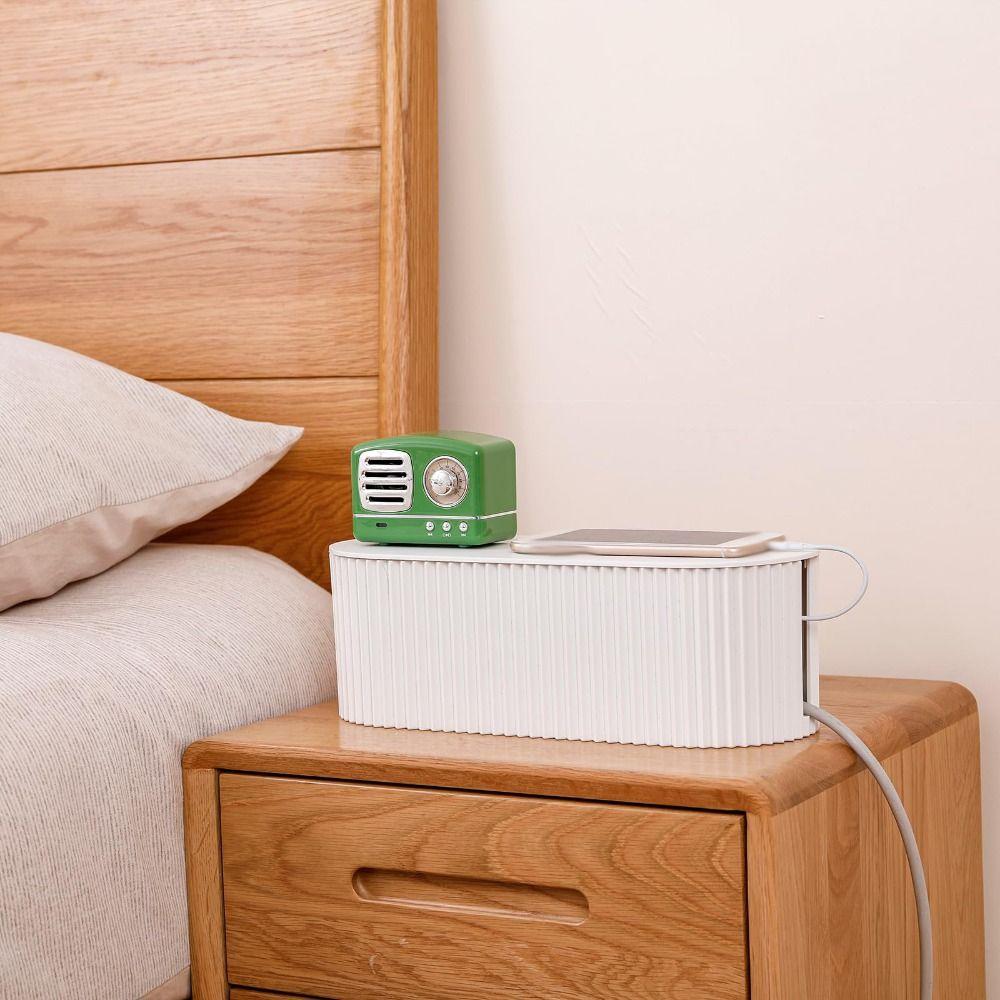 Portable Power Line Storage Case Plastic Wire Storage Box Data Line Socket Storage Box  Home