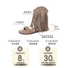 Fashion retro rivet fringed open-toed sandals women's summer new niche design versatile Roman cool boots tide