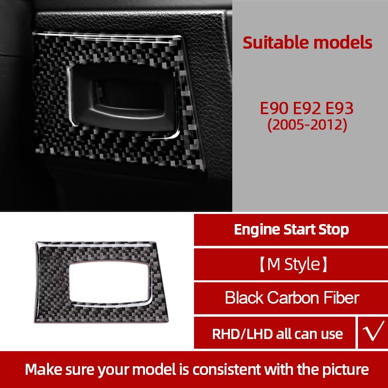 Kohlefaser Für BMW E90 E92 E93 2005-2012 Auto Mittelkonsole CD-Panel Verkleidung Aufkleber Tuning Abdeckung Dekor Auto Innenzubehör