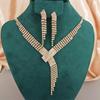 Jewelry Bridal Tassel Dripping Diamond Jewelry Fashion Wedding Accessories Zircon Necklace Earrings