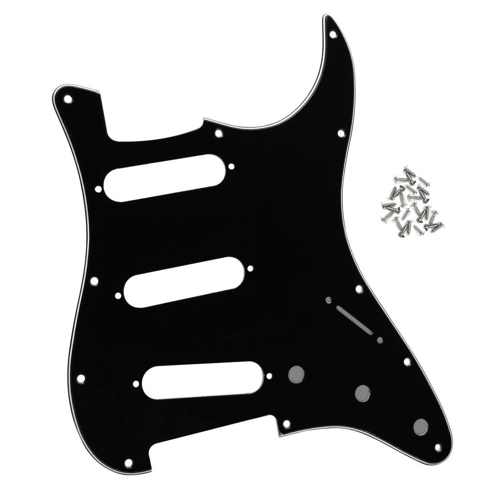 FLEOR 11 Hole ST SSS Pickguard Electric Guitar Pickguard Scratch Plate & Screws,10 Colors Choose