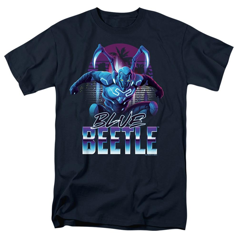 Blue Beetle - City Protector - Adult Unisex Short Sleeve T-Shirt - Blue S
