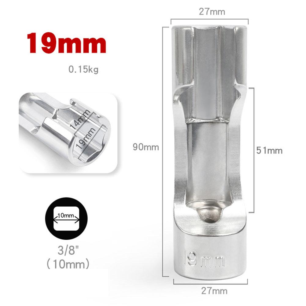 

1pc 10-19mm 3/8inch Diesel Injector Fuel Line Socket Wrench Set Union Nut Socket Open Socket For Cars Fuel Lines Tubes Removal