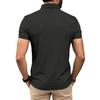 Men's Casual Sports Plain-colored T-shirt - Men's Stand-up Collar Short-sleeved Shirt