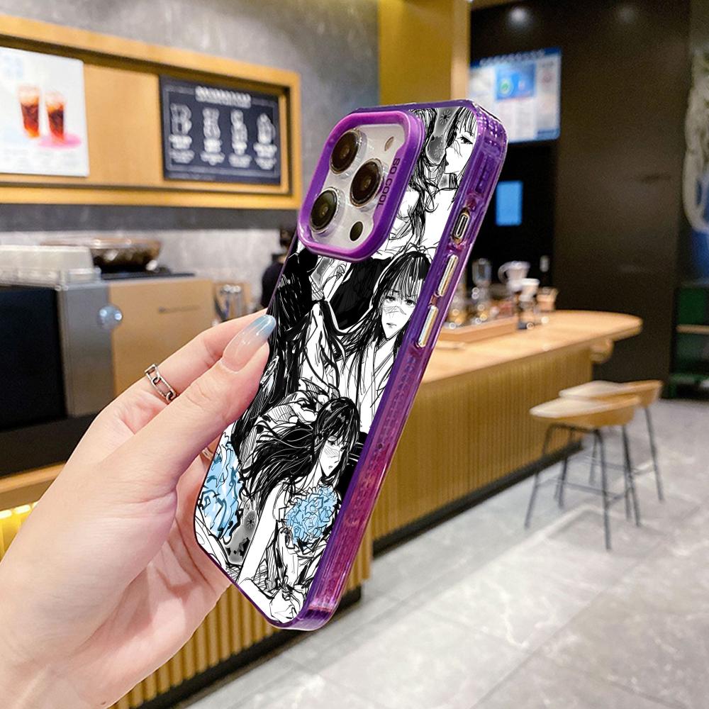JJK Utahime Iori Purple Translucent Mobile Phone Case for iPhone 17 16 15 14 13 12 11 X XR XS Air Pro Max Plus Colorful Cover
