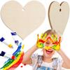 Heart 5cm 1 PCS Keychain with Hole 3mm Plywood Pendant Painting Base