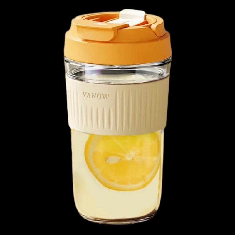 Vanow Kids Portable Double-Drink Glass Water Bottle