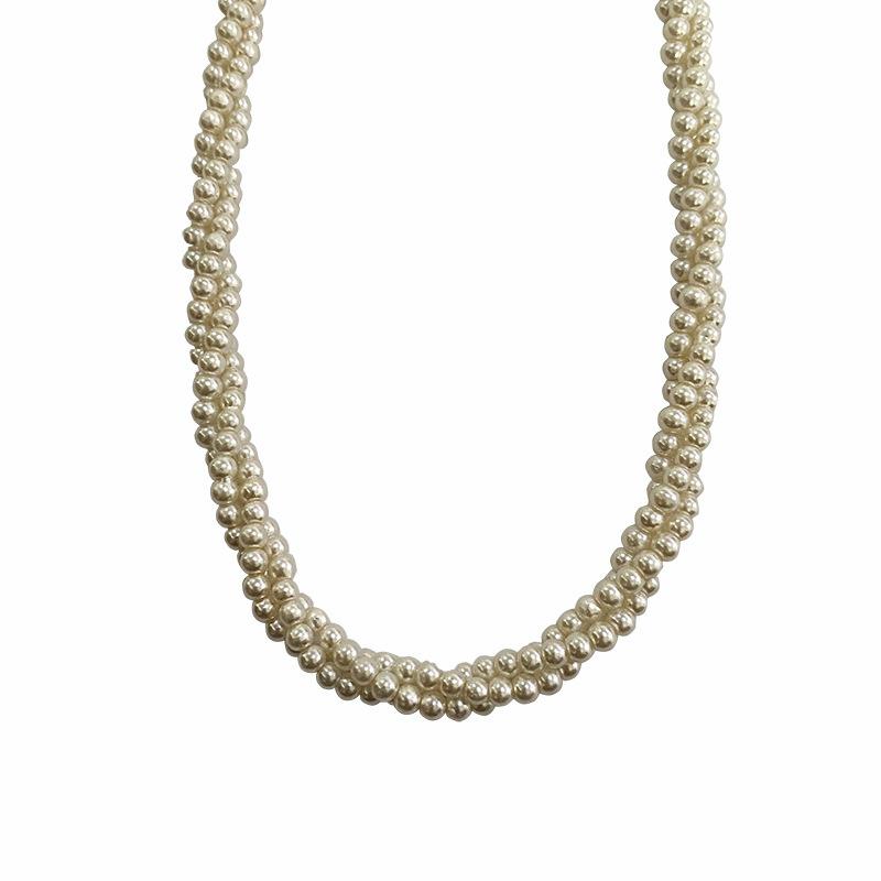 Multi-Layer Pearl Winding Necklace Light Luxury Niche High-End Clavicle Chain Femininity Versatile Girlfriend Strong Chain