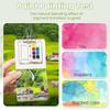 Mini Watercolor Kit Travel Watercolor Paint Set with Sketchbook Binder Clip Pen Portable Watercolor Palette with 46015 Color Paints