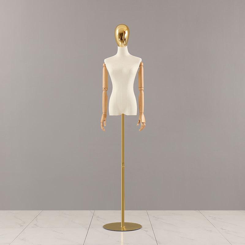 Korean Style Electroplated Female Torso Mannequin for Clothing Display