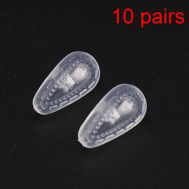 Screw-in Air Chamber Silicone Nose Pads Comfortable Anti-slip Oval for Daily Wear Glasses Sunglasses 10/50 Pairs