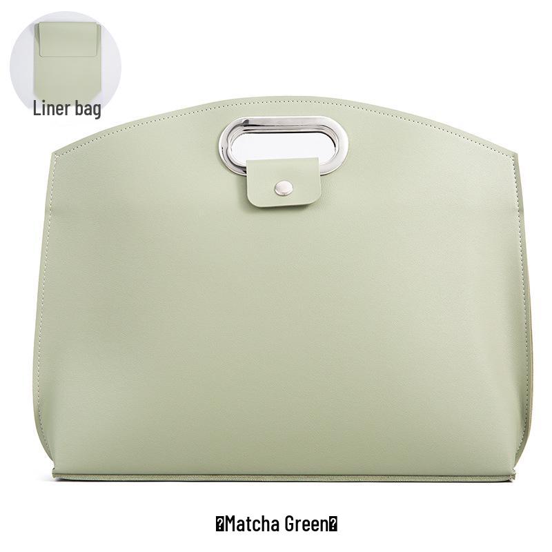 Large Capacity A4 Leather File Bag - Multifunctional Business Office Folder